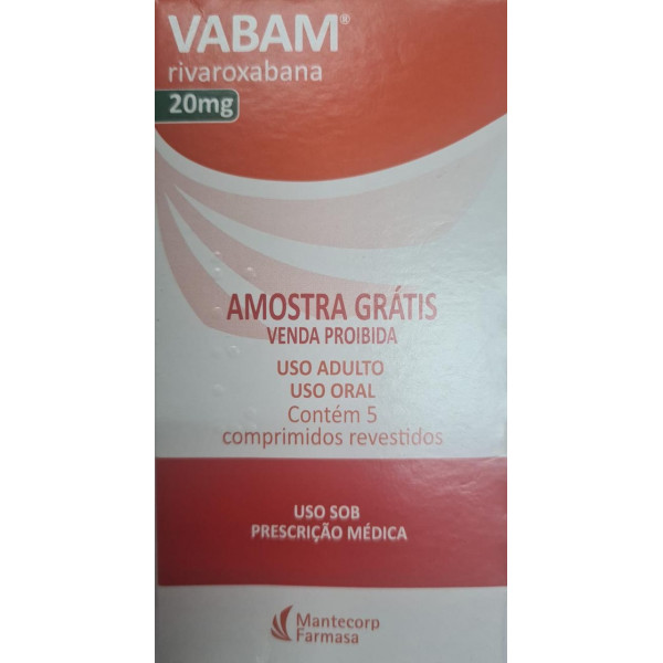 Vabam - Rivaroxabana 20mg - 5 Comprimidos